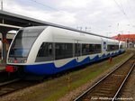 UBB GTW mit ziel Swinemnde Centrum (PL) im Stralsunder Hbf am 23.5.16