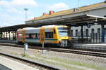 VT 650.72 der Vogtlandbahn im Bahnhof Gera Hbf am 29.5.20