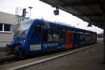 VT 072 der Vogtlandbahn bei seiner Pause im Bahnhof Plauen (Vogtl) ob Bf am 30.3.24