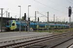 ET 612 der WFB verlsst den Bahnhof Braunschweig Hbf in Richtung Hannover Hbf am 8.6.22