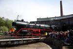 3 2155 der WFL auf der Drehscheibe des Bw Dresden Altstadt beim Dresdener Dampfloktreffen am 13.4.24