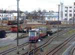 Zwei 187er Triebwagen der HSB bei der verdienten Heiligabendruhe in Nordhausen.