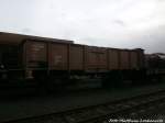 Grospurwagen auf Schmalspurwagen abgestellt am Bahnhof Wernigerode Westerntor am 21.12.14