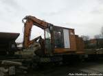 Schmalspurbagger der HSB Abgestellt am Bahnhof Wernigerode-Westerntor am 21.12.14