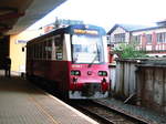 187 018 der HSB mit Ziel Eisfelder Talmhle im Bahnhof Nordhausen am 2.8.17