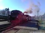 RBB 99 4802 Einsatzbereit im Bahnhof Putbus am 4.4.13 