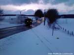 Am 21.3.13 kommt Der Letzte Zug Des Tages aus Putbus Richtung Ostseebad Ghren.