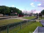 RBB 99 4802 unterwegs zum Zug im Bahnhof Putbus am 29.5.13