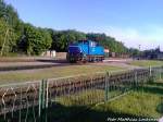 RBB 251 901 nhert sich Langsam dem Hauptgleis im Bahnhof Putbus am 29.5.13