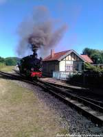 RBB Mh 52 unterwegs zum Zug um sich als 2 Lok sich ranzuhngen fr die Tour nach Lauterbach Mole und zurck am 24.7.13