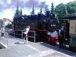 RBB 99 1784 steht abfahrbereit im Bahnhof Putbus am 28.7.13