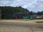 RBB 99 1781 mit dem P102 kurz vor Putbus am 12.8.13