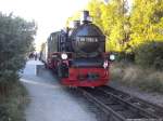 RBB 99 1782 kurz vor der Abfahrt nach Putbus im Bahnhof Lauterbach Mole am 23.8.13