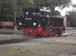 RBB 99 4011 auf Rangierfahrt im Bahnhof Putbus am 2.10.13