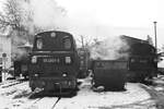 99 4801 und 99 4632 im Bw Putbus am 24.12.21