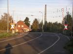 Bahnbergang Blumenstrae heute morgen am 31.10.2013.