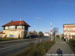 Bahnbergang vom Bahnhof in Richtung Hafen von Wismar am 8.11.15