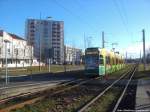 Wagen 648 der HAVAG als Linie 2 mit Ziel soltauer Straße in Halle Saale am 16.2.14