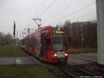 Wagen 691 kurz vor der Endhaltestelle Beesen am 20.11.14