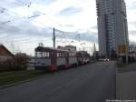 Wagen 1161 und 2 Weitere Tatras der HAVAG kurz vor der Haltestelle An der Eselsmhle am 21.11.14