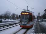 Wagen 603 der HAVAG als Linie 10 mit ziel Gttinger Bogen an der Haltestelle Hyazinthenstrae am 30.12.14