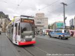 Wagen 654 mit ziel Gttinger Bogen auf dem Marktplatz am 27.7.15