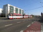 Tatra-Grozug der HAVAG kurz vor der Haltestelle Moskauer Strae am 21.4.16