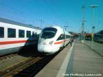 BR 411 als ICE 1507 mit Ziel Mnchen Hbf im Bahnhof Stralsund Hbf am 25.5.12