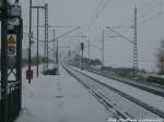 BR 411 lsst den Bahnhof Landsberg (b Halle/Saale) hinter sich am 30.12.14