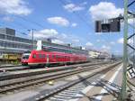 VT 612 fhrt in die Abstellung in Regensburg.