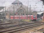 612er im Doppelpack beim einfahren in den Hallenser Hbf am 13.6.15 