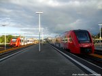 622 037 / 537 und 622 022 / 522 im Bahnhof Grnstadt am 31.5.16