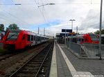 622 525 / 025 und 622 031 / 531 mit ziel Ludwigshafen (Rh) lsst den Baahnhof Frankenthal Hbf hinter sich am 2.6.16