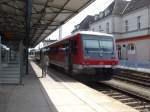 628 / 928 659 als RE6 mit Ziel ckermunde Stadthafen im Bahnhof Neubrandenburg am 16.6.14