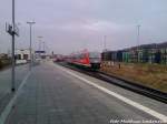 BR 642 als RE8 mit Ziel Wismar & BR 642 als RE8 mit Ziel Tessin im Bahnhof Bad Doberan am 13.4.13