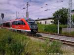 642 078/578 als RB12 mit Ziel Graal-Mritz bei der Ausfahrt aus Rostock Hbf am 22.6.13