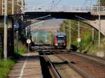 642 572 verlässt den Haltepunkt Werther Richtung Nordhausen (Regionalexpress aus Erfurt) 19.10.2013