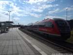 642 079 / 579 als RE8 mit ziel Tessin beim verlassen des Bahnhofs Bad Doberan am 13.7.14