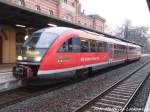 642 193 / 693 als RB50 mit ziel Dessau Hbf im Bahnhof Bernburg am 28.11.15