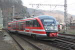 642 639/139 von DB /CD als RB 28004 von Rumburk kommend bei der Einfahrt in den Endbahnhof Decin hl.n. am 13.3.24