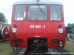 Neustrelitzer Ferkeltaxen-steuerwagenfront 172 601-7 in Putbus am 22.8.11