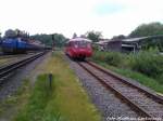 172 001-0 & 172 601-7 bei der Ausfahrt aus Putbus in Richtung Lauterbach Mole am 1.6.13