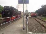 RBB 99 1784 & LVT 172 001-0 mit 172 601-7 im Bahnhof Putbus am 1.6.13