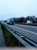 SZM Mercedes-Benz 1844 mit Khlkofferauflieger gesehen auf der A 61 Hhe Raststtte Dannstadt am 14.01.2014