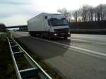 SZM Mercedes-Benz Actros mit Khlkofferauflieger gesehen auf der A 61 Hhe Rasthof Dannstadt am 18.02.2014