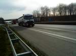 SZM Mercedes-Benz Actros mit Chemietank-Auflieger gesehen auf der A 61 Hhe Rasthof Dannstadt am 18.02.2014