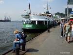 HADAG Fhre  Kirchdorf  an den Hamburg St. Pauli-Landungsbrcken. Schiff erbaut von J.J. Sietas, Indienststellung 1962. IMO 5188754