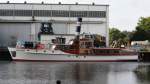 Motoryacht  Albin Köbis  am 31.05.14 im Hafen der Werft Malz bei Oranienburg.