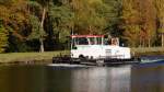 Schubboot Robbe aus Eberswalde am 22.10.13 um 14:00 Uhr im O-H-Kanal bei Marienwerder - Bild 1