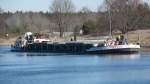 Gütermotorschiff BM 5512 aus Berlin am 27.03.2014 im Oder - Havel - Kanal vor Einfahrt in die Schleuse Lehnitz